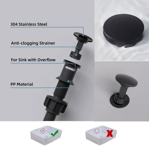 BELZ aerator visible for filtered flow and splash reduction.