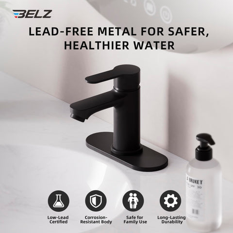 BELZ flexible supply hoses ready for a leak-free connection.