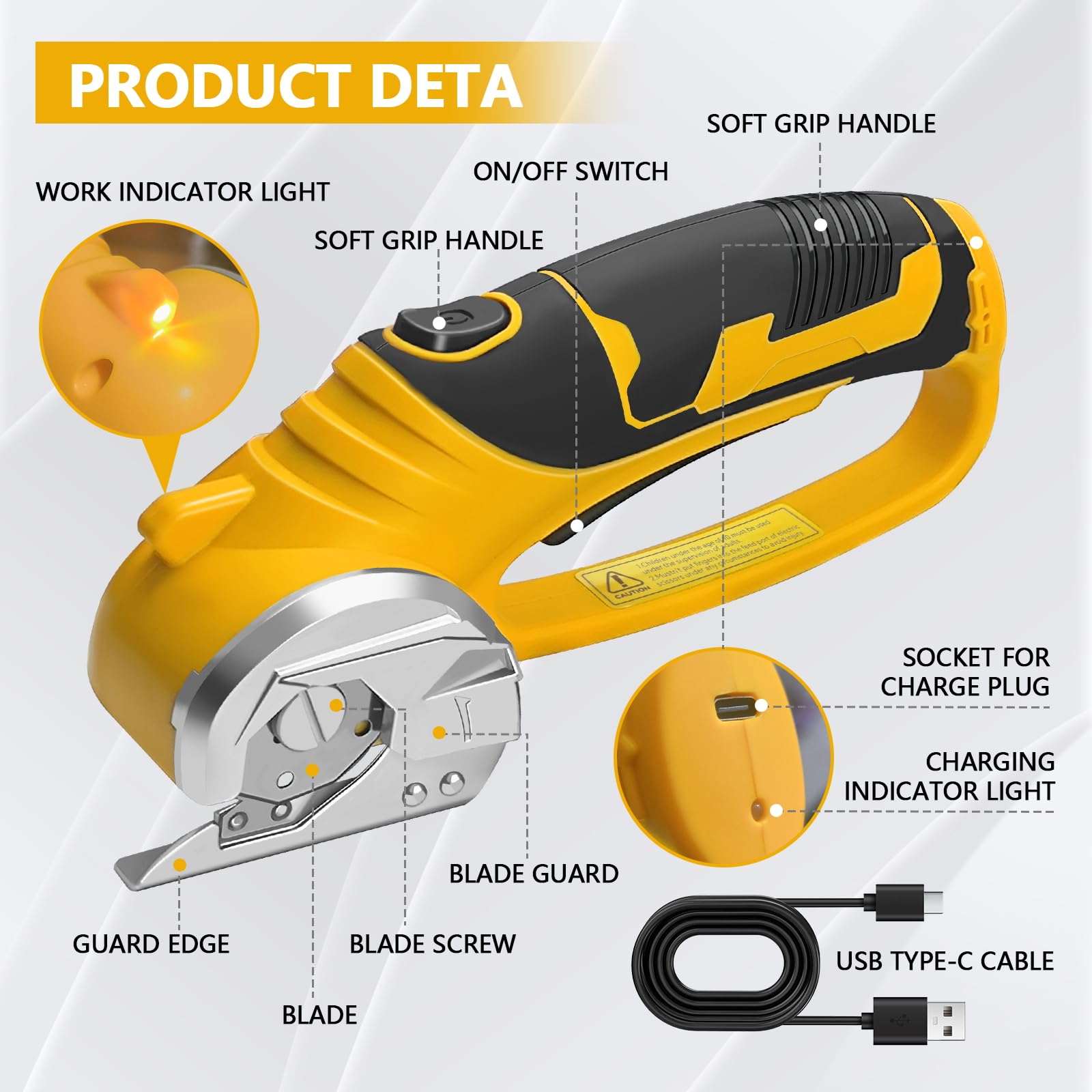 BemerforS cordless scissors with two blades for quick replacements.