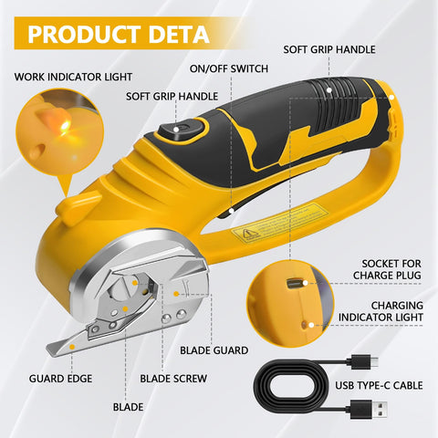 BemerforS cordless scissors with two blades for quick replacements.