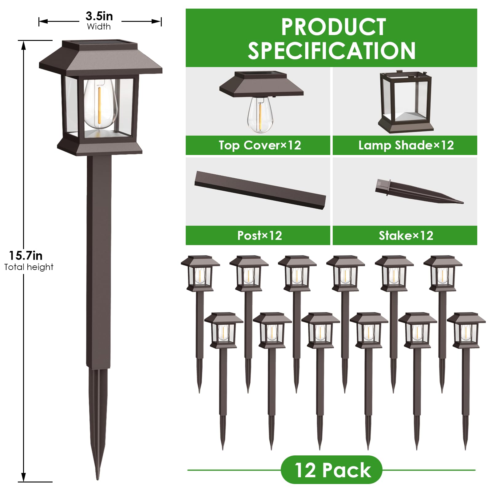 Benany solar pathway light provides dusk glow for safe steps.