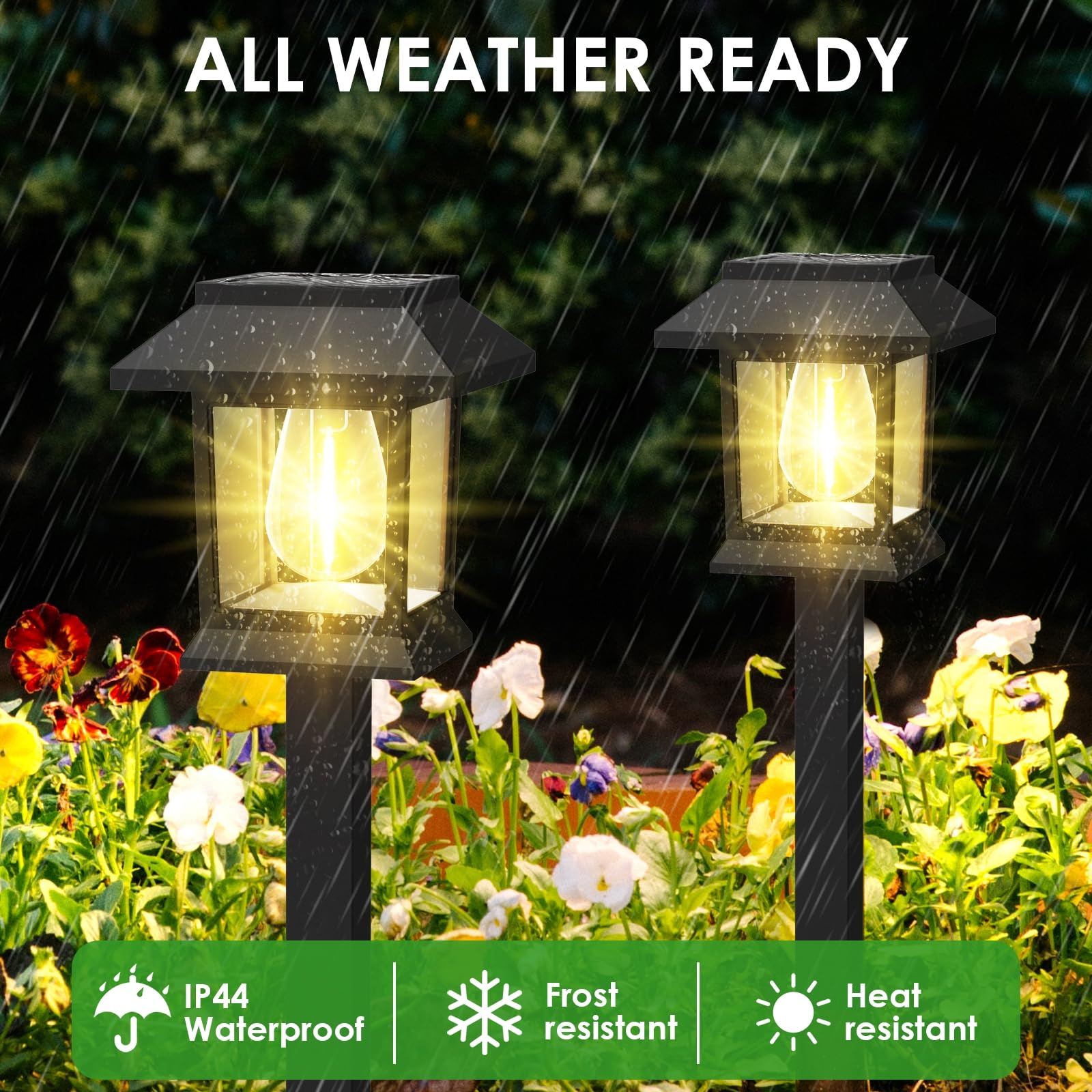 Benany pathway light showing bottom reflective panel to boost brightness