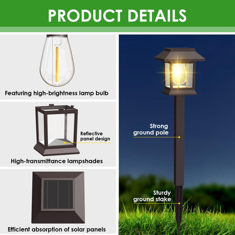 Benany solar yard light easy installation in minutes.