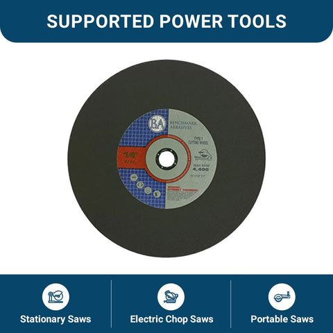 Benchmark Abrasives 10-pack metal cutting wheels ready for heavy-duty use