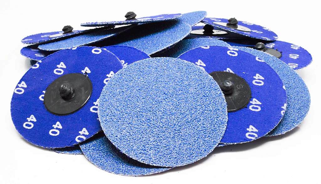 Benchmark Abrasives 3 inch quick-change sanding disc in action for fast material removal