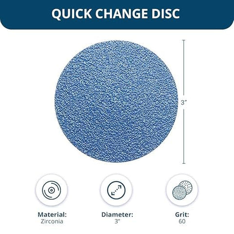 Twist-lock fastening system on Benchmark Abrasives sanding disc for secure tool fit