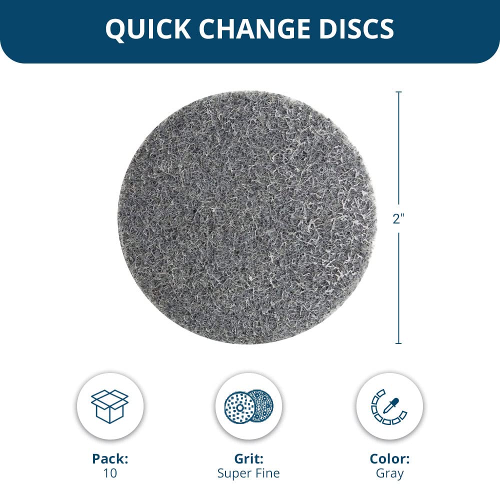 Benchmark Abrasives twist-lock sanding disc provides quick, secure attachment.