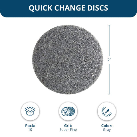 Benchmark Abrasives twist-lock sanding disc provides quick, secure attachment.