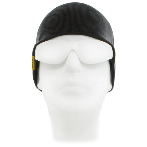 Benchmark FR black double-layer knit skull cap, warmth with recovery.