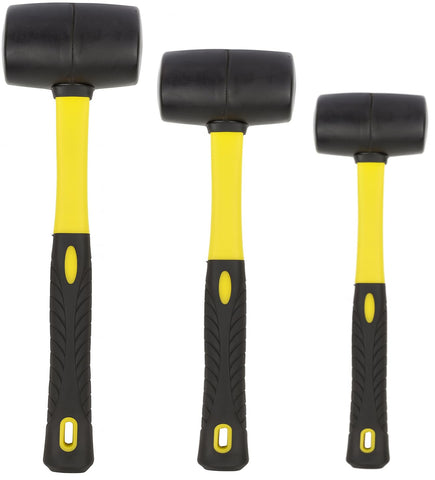 Benchmark rubber mallet 8oz head delivers dent-free strikes on delicate surfaces.