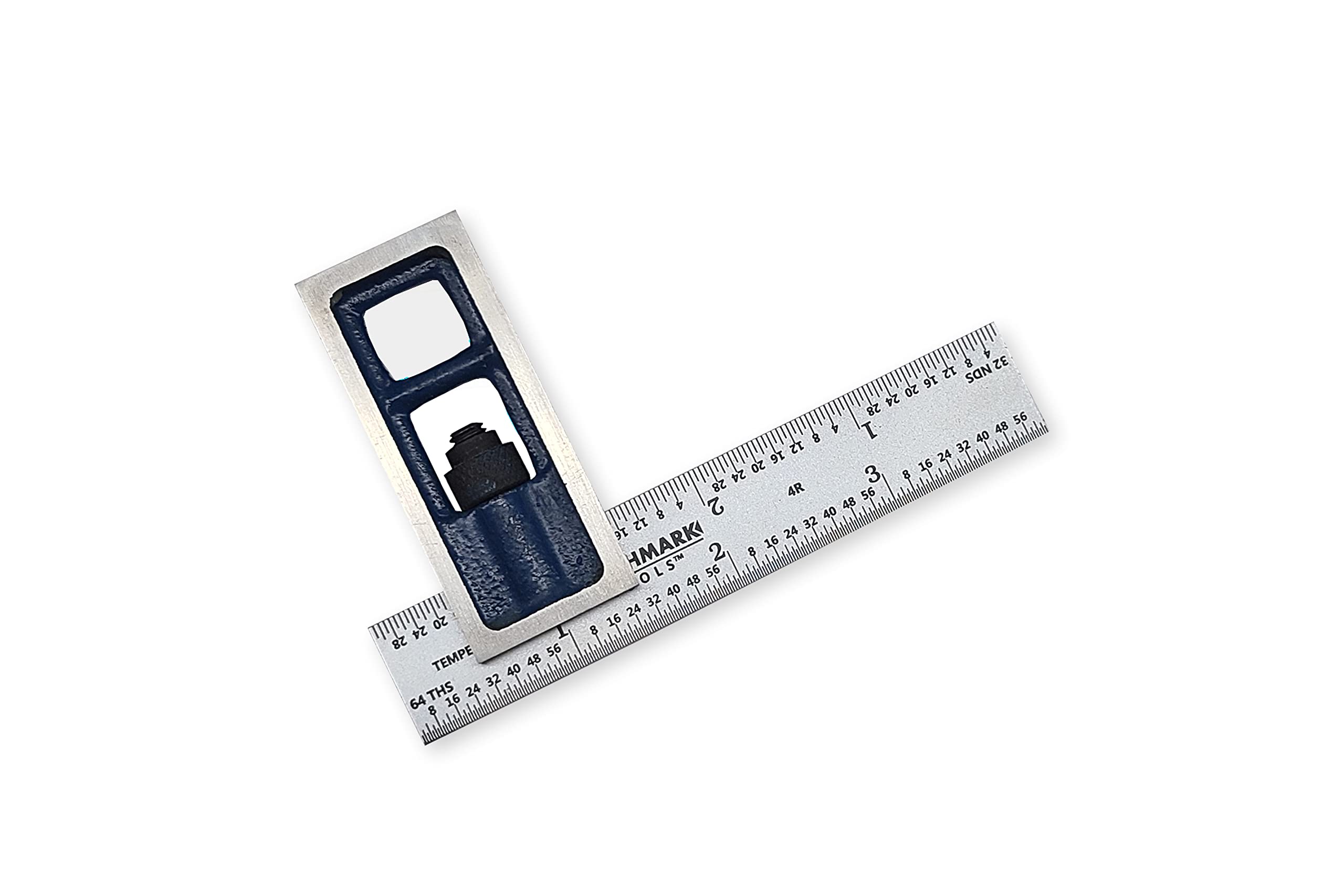 Benchmark Tools 388176 4-inch double square blade with precise 4R graduations for accurate setups.
