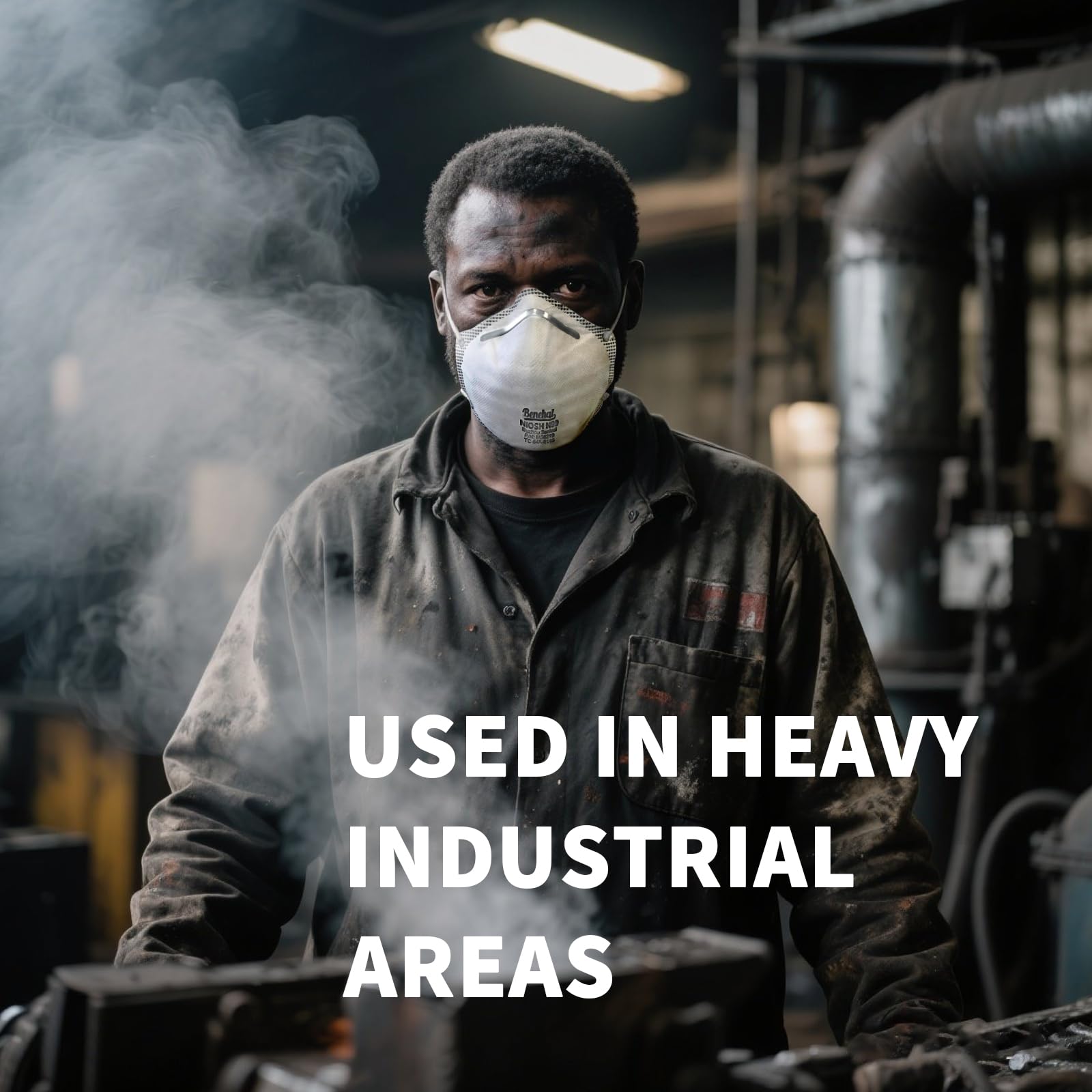 benehal breathable 3-layer filter mask maintains airflow while filtering particles