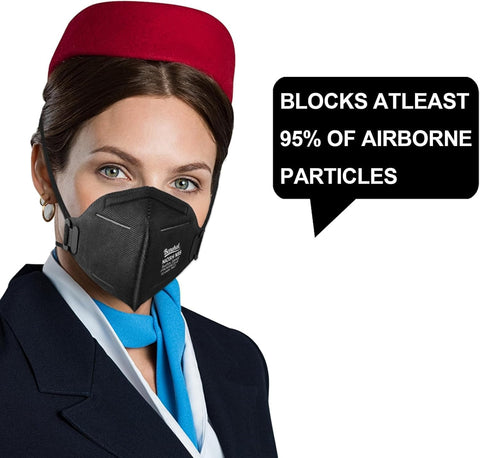 Benehal N95 dual nylon headbands ensure a secure, comfortable seal.