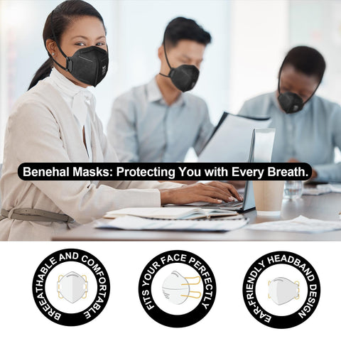 Benehal N95 latex-free respirator promotes irritation-free wear.