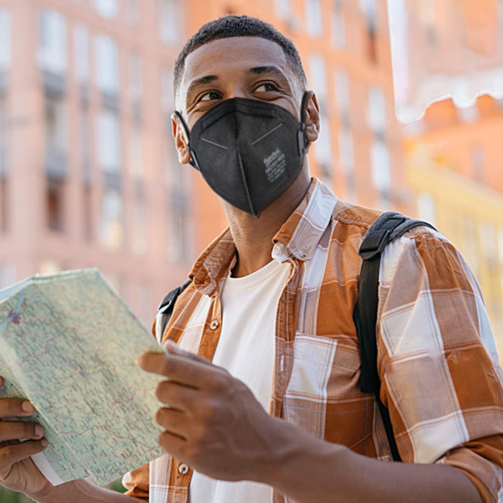 benehal NIOSH mask worn on face demonstrates real-world usability.
