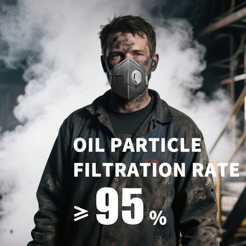 benehal P95 face mask durable construction stands up to industrial and outdoor work.