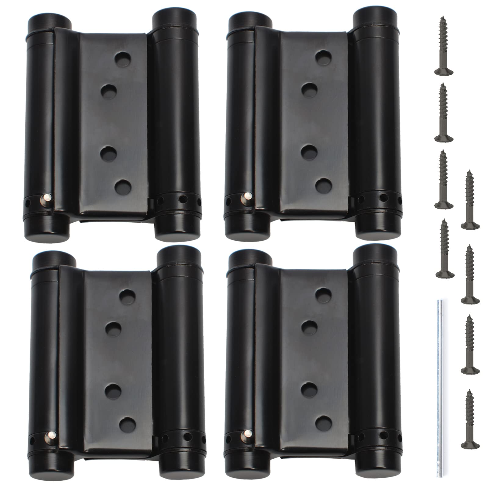 BENERAY 3-inch double-action hinges close-up in stainless steel for durability.