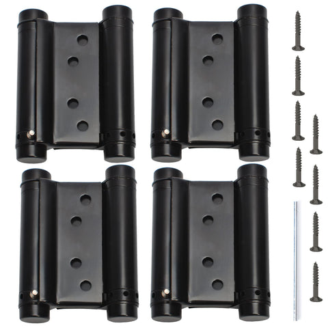 BENERAY 3-inch double-action hinges close-up in stainless steel for durability.