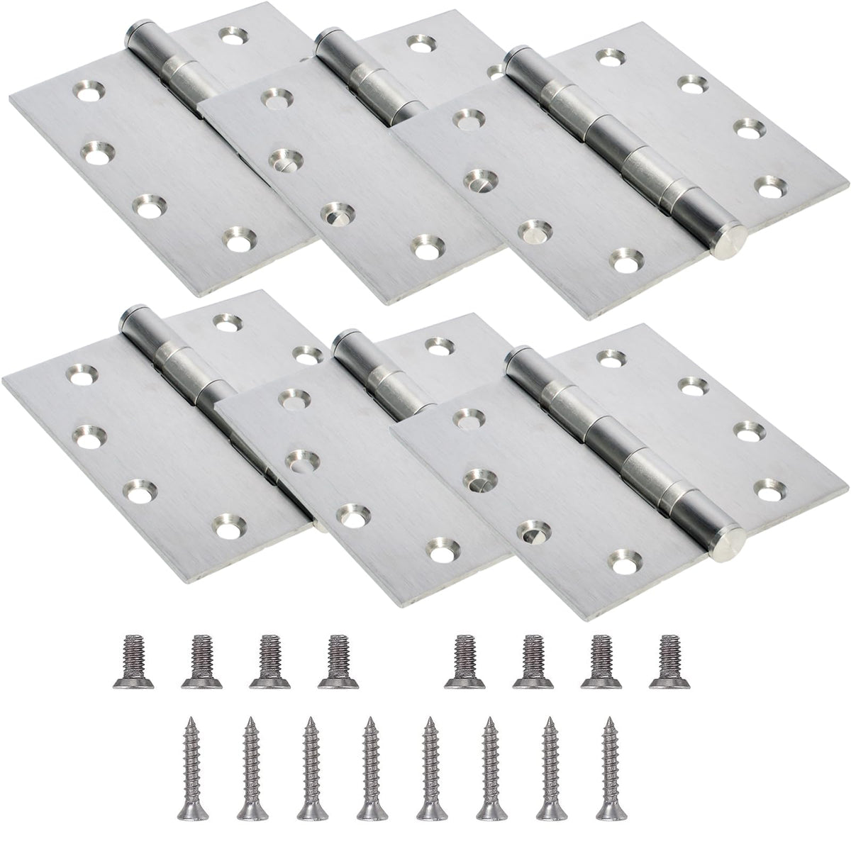 BENERAY 4.5-inch stainless hinge close-up with square corners for durable doors