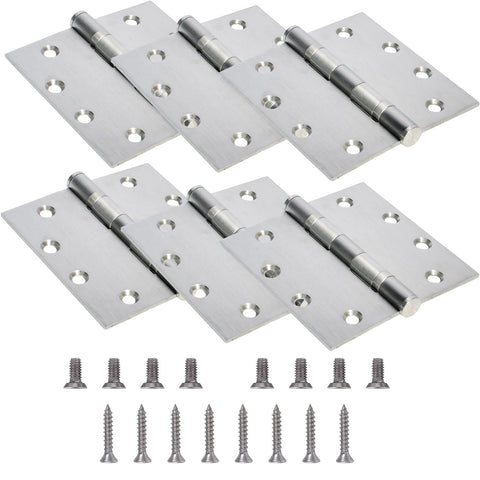 BENERAY 4.5-inch stainless hinge close-up with square corners for durable doors
