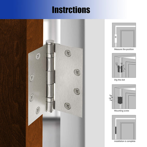 BENERAY package includes 6 hinges and 48 screws