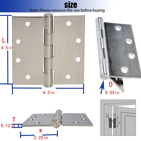 BENERAY six-pack hinges with included screws for quick installation
