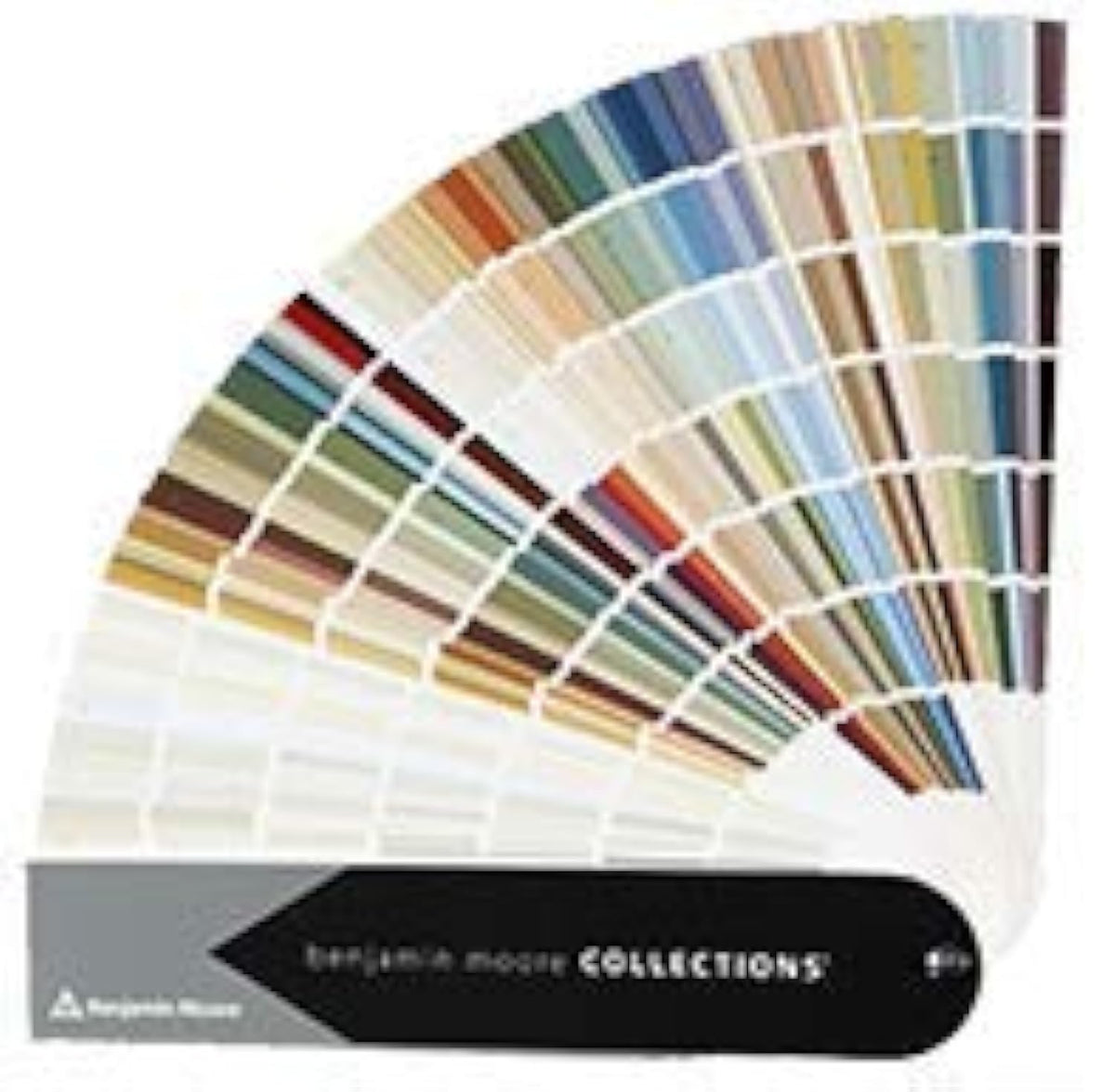 Benjamin Moore collections fan deck box—color palettes for effortless room design inspiration.