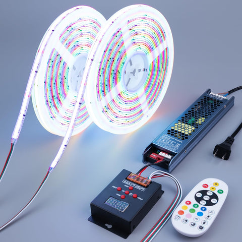 BENLUN 24V COB strip for ambient lighting in living spaces.