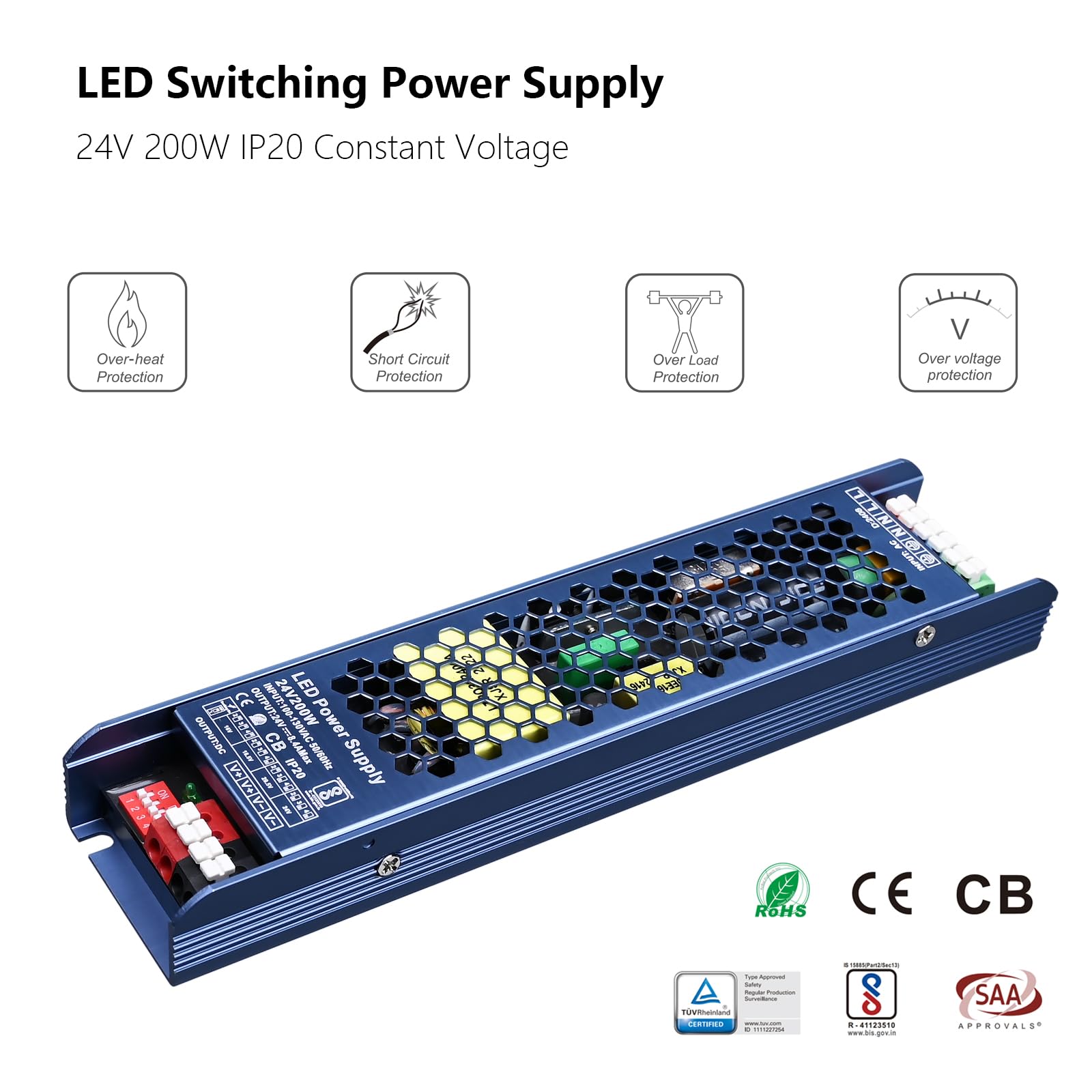 BENLUN 24V DC output with pigtail for easy LED strip connections