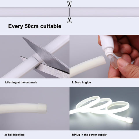 BENLUN IP65 waterproof COB strip suitable for indoor and outdoor use.