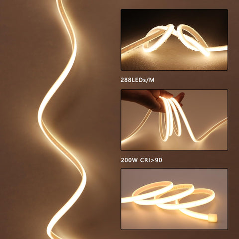 BENLUN COB LED strip delivers even brightness across the full length.