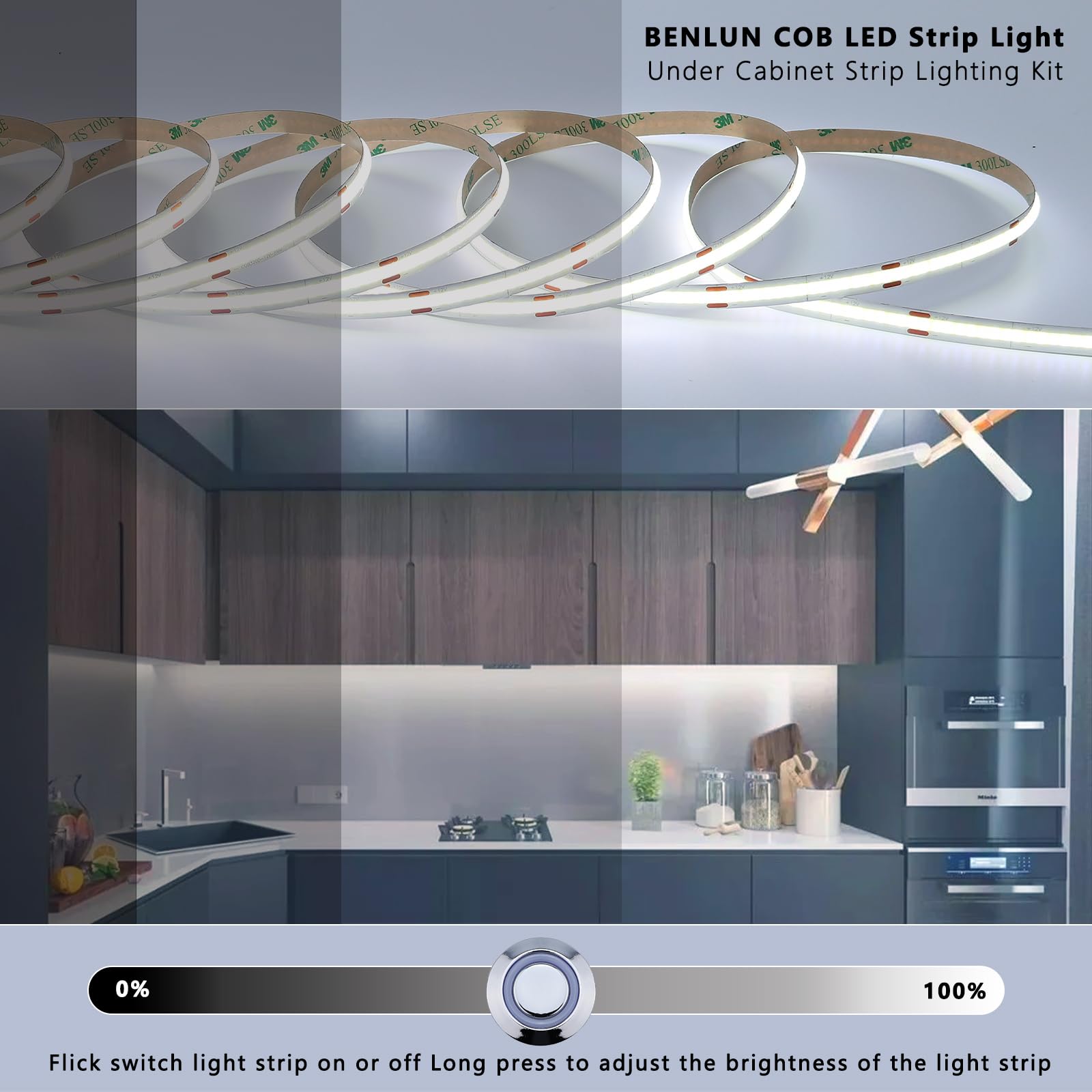 BENLUN dimmable controller for adjustable brightness and mood lighting