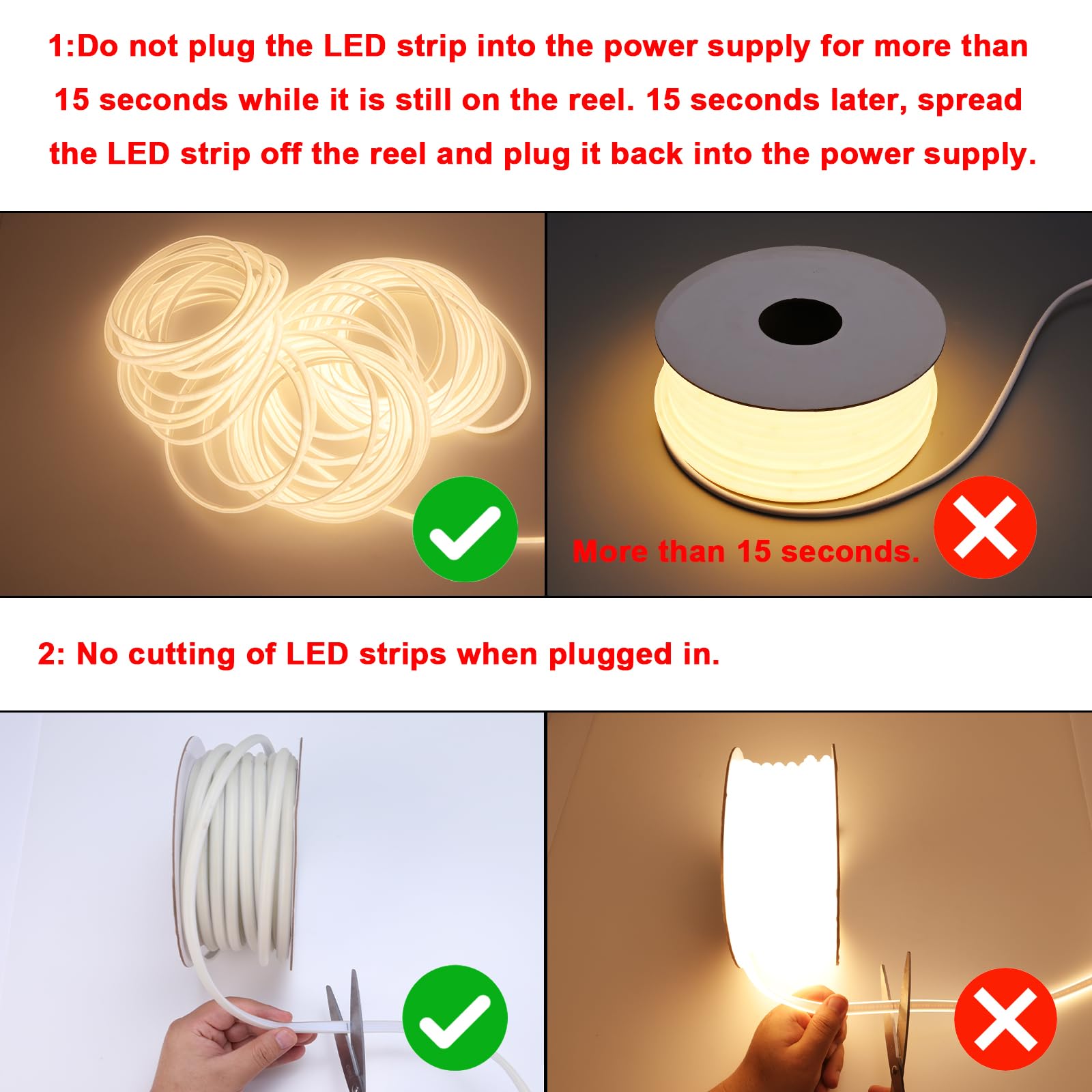 BENLUN silicone-protected LED strip for safe installation.