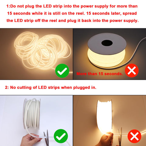 BENLUN silicone-protected LED strip for safe installation.