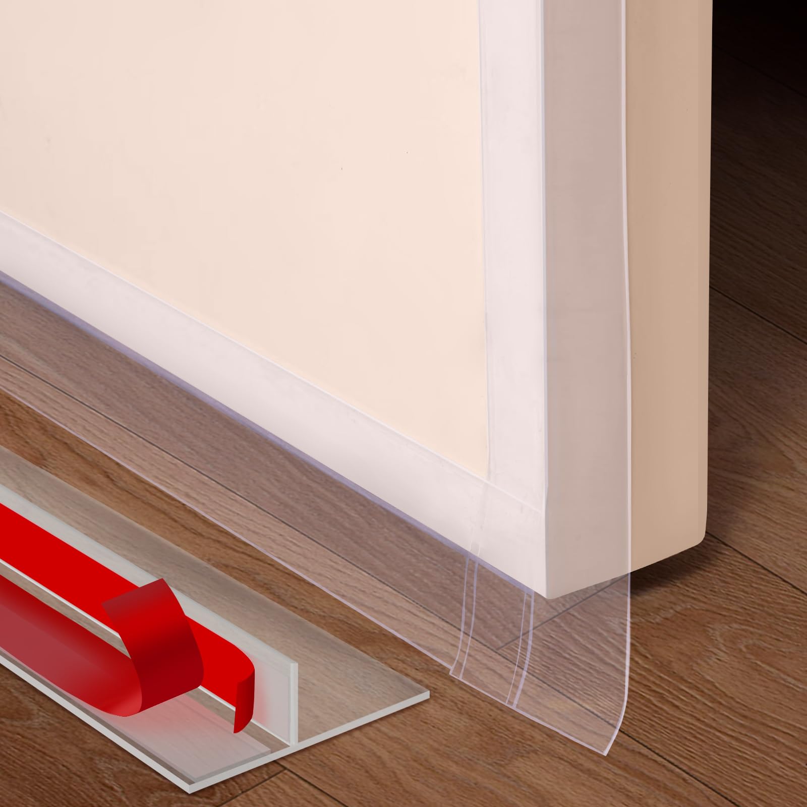 Benory 20ft T-Shaped seal on a door blocks drafts for a cozier room