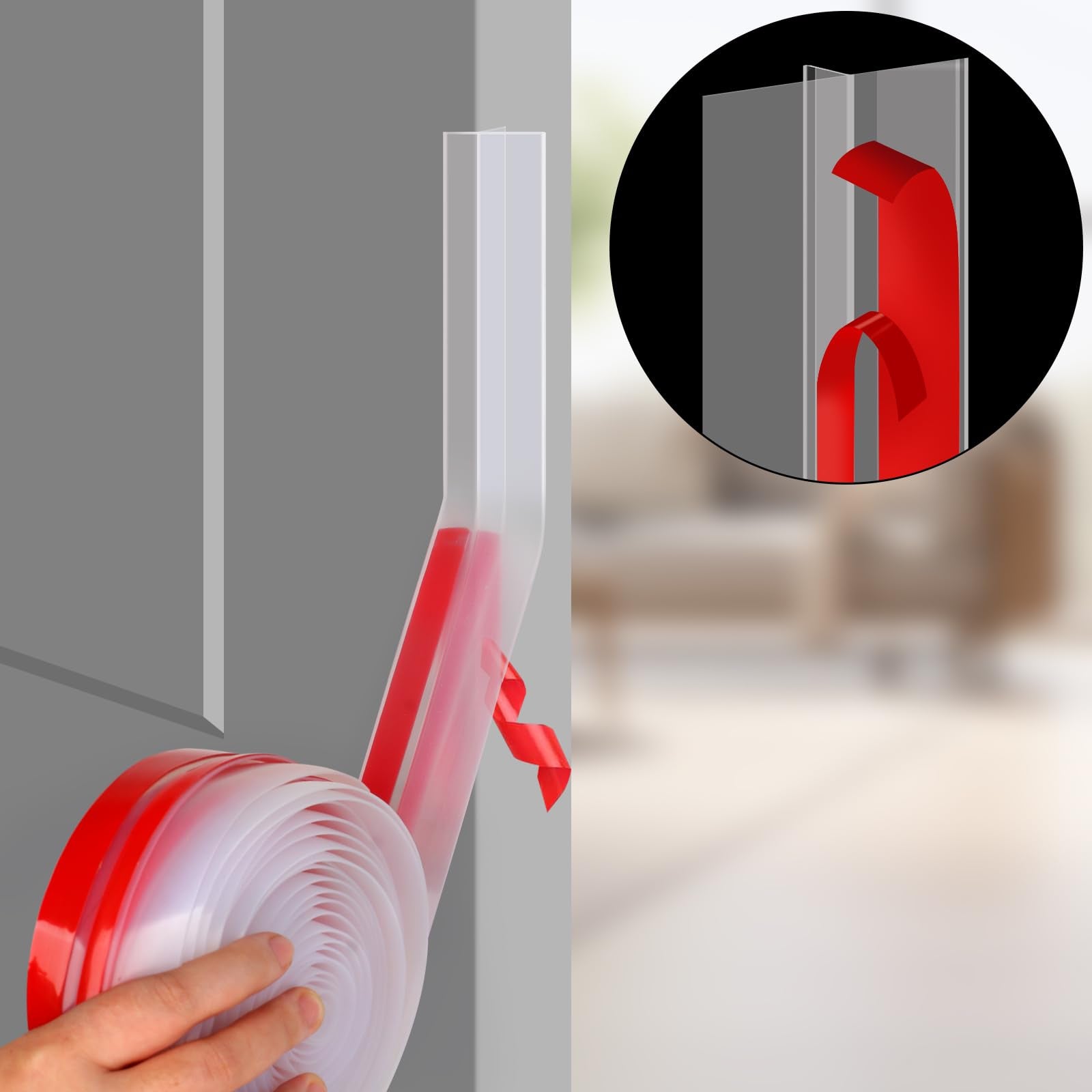 Benory T-Shaped silicone seal on a window edge reduces drafts and noise