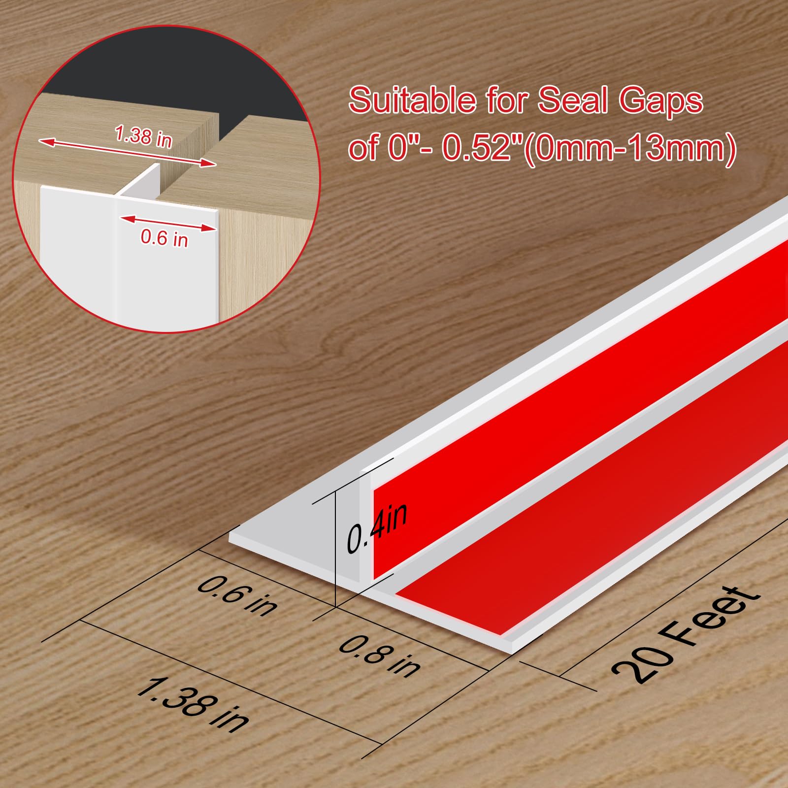 Benory durable silicone draft stopper sealing a door gap