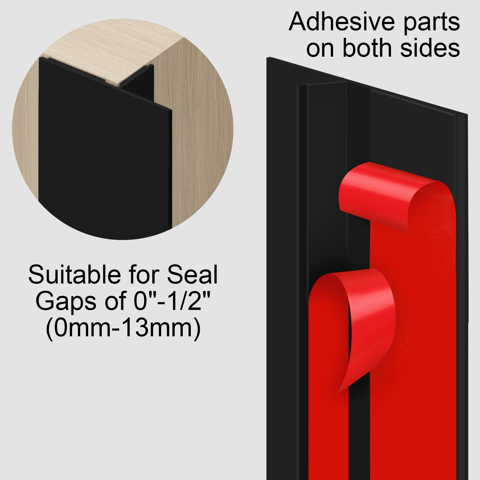 Benory silicone seal strip dust and noise protection for a quieter home.