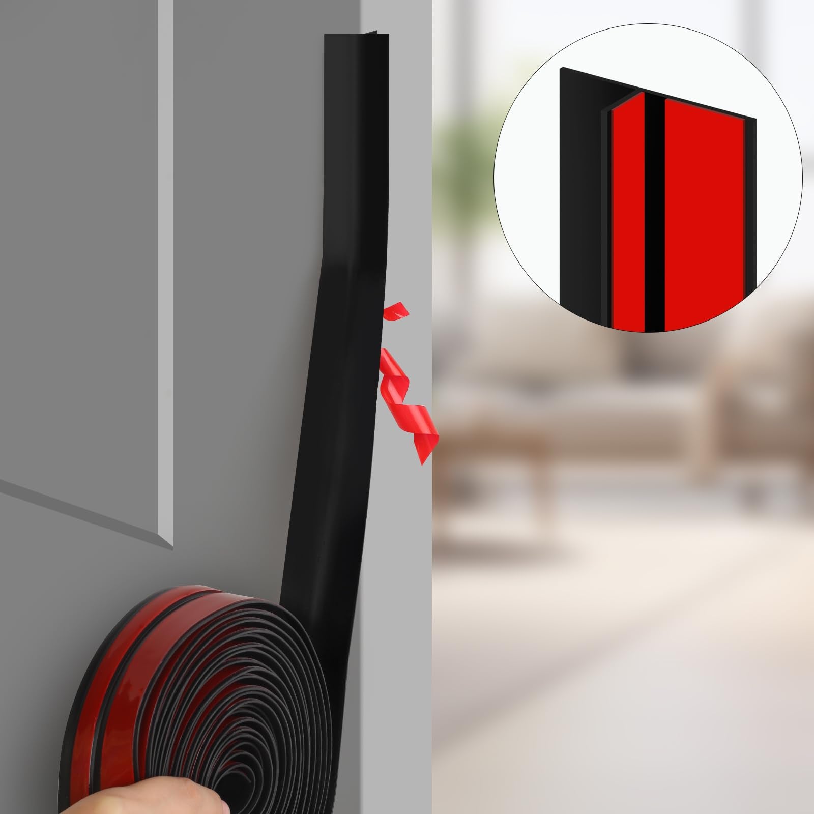 Benory T-shaped silicone seal strip for side-entry doors reduces drafts and enhances comfort.