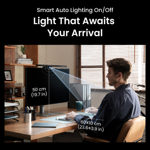 Asym-light technology reduces screen glare on BenQ ScreenBar Pro.