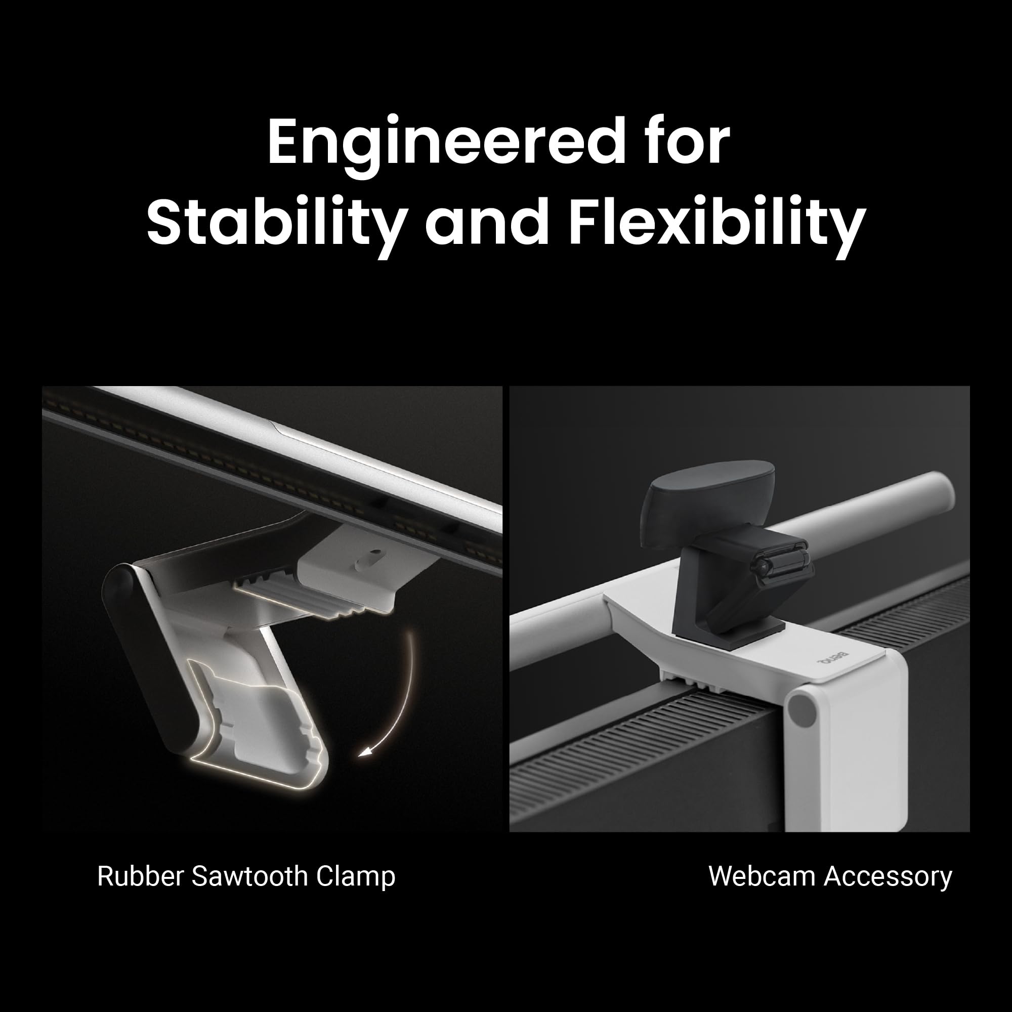 BenQ ScreenBar Pro powered by USB-C for flexible setup.