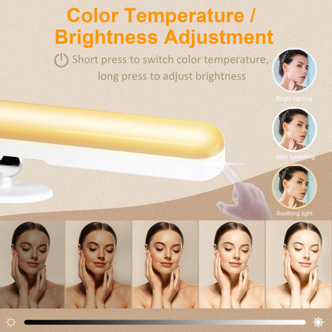 Benreom magnetic vanity light with adjustable angle for precise face illumination