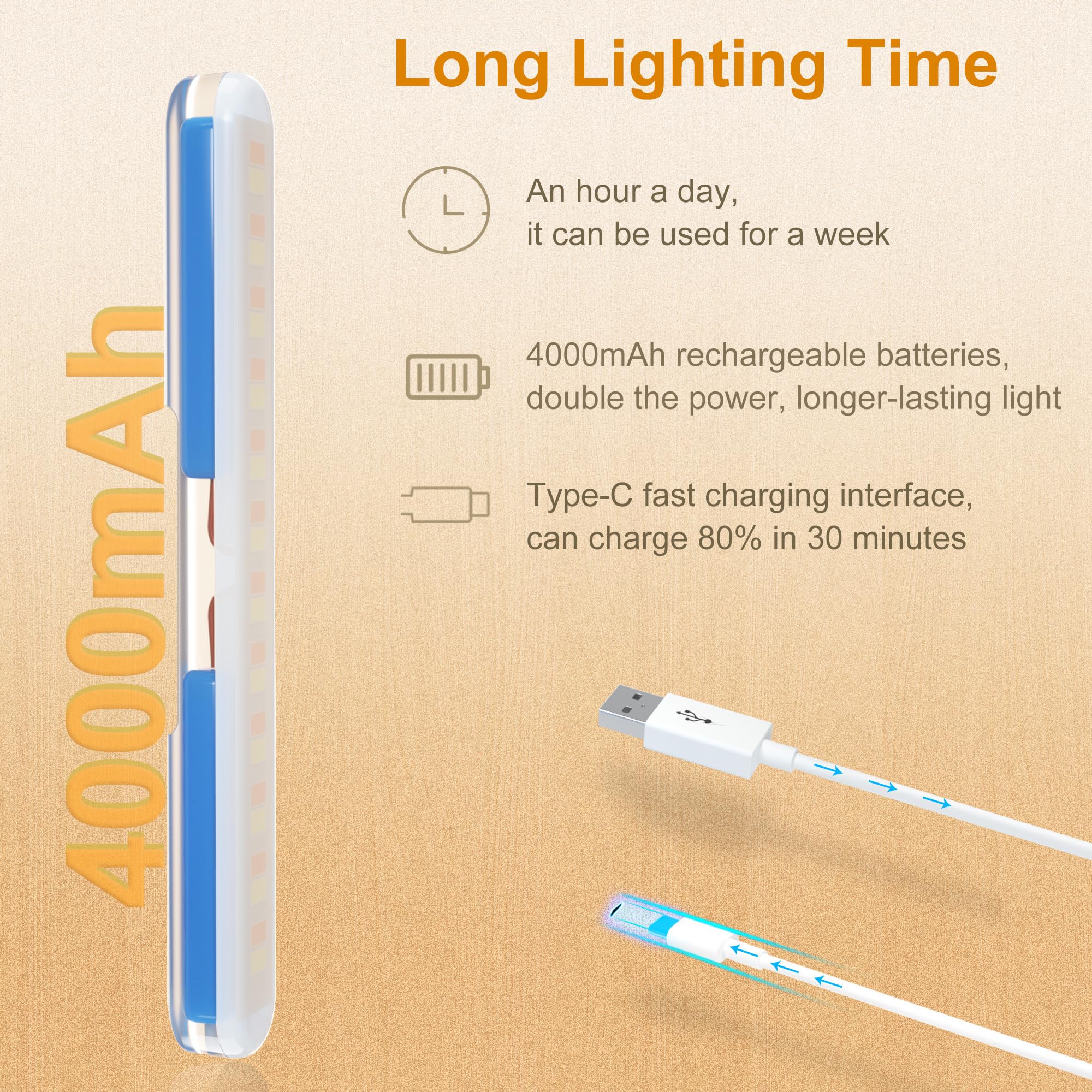 Benreom vanity light color temperature adjustment simulates different lighting.