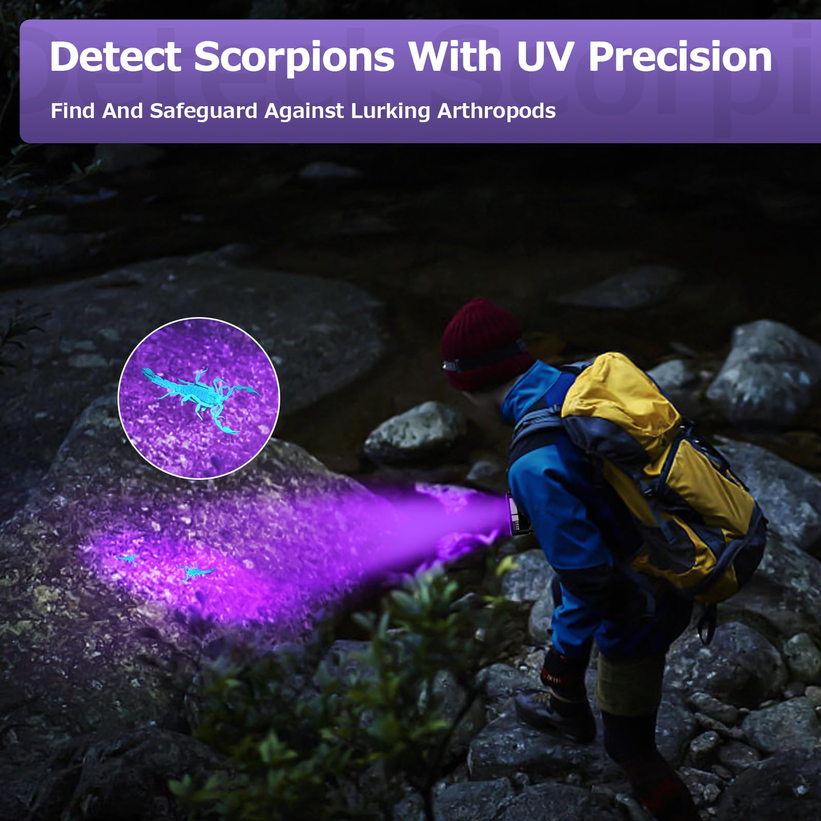 Benss UV light with magnetic hook and 90° angle for hands-free use