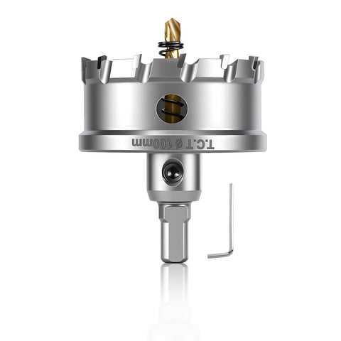 BEoffer 4-inch TCT hole saw cuts hard metals with precision