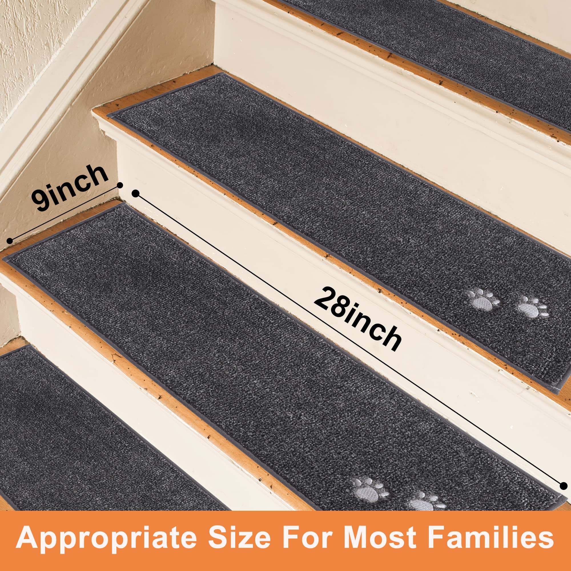 BEQHAUSE stair tread non-slip-back grips stairs securely.
