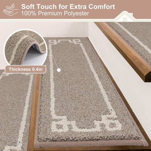 BEQHAUSE stair treads install glue-free on clean, dry stairs