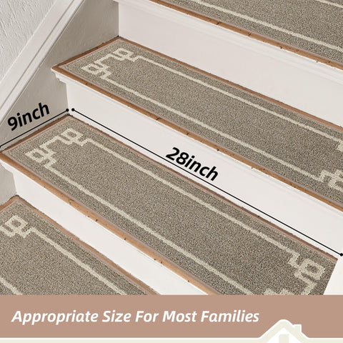 BEQHAUSE stair treads with washable polyester surface for easy cleaning