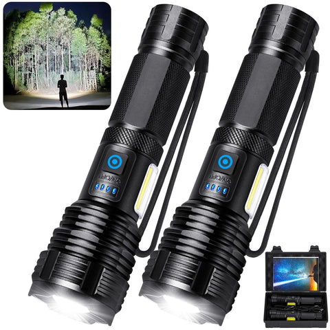 BERCOL 2-pack flashlights on a camping table