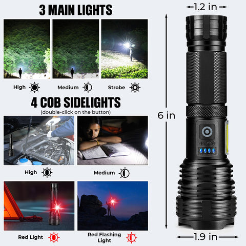 BERCOL seven lighting modes with COB work light